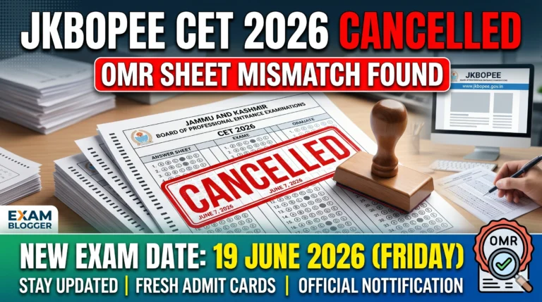 J&K BOPEE CET 2026